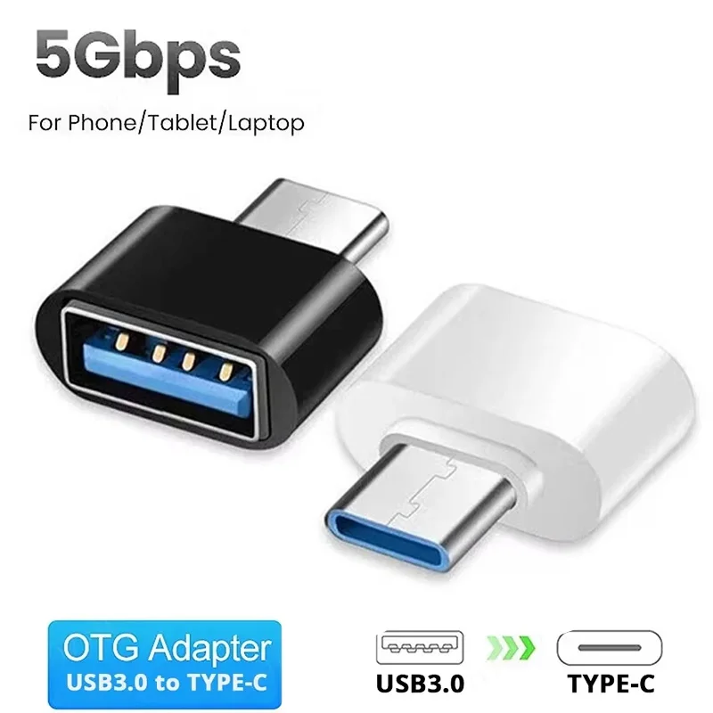 1-5 Pcs Universal USB-C Converter USB Type-C to USB 3.0 OTG Adapter For Realme Huawei Xiaomi Honor Redmi Android Phone Data Sync