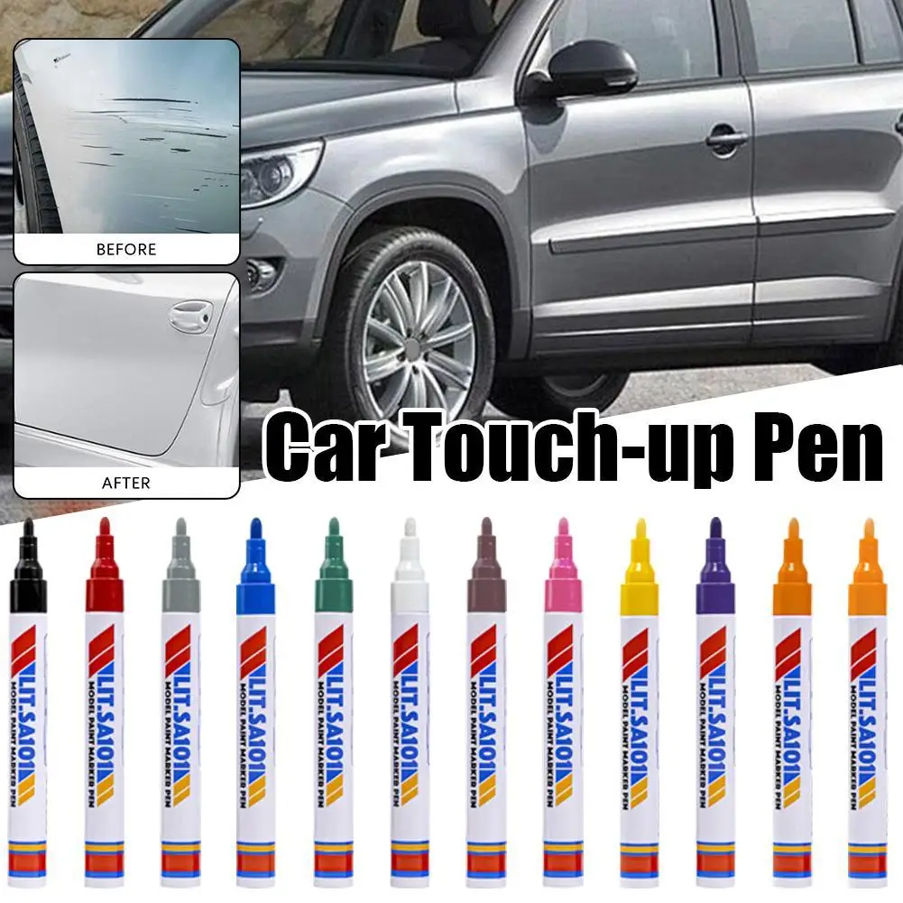 

1pc White Waterproof Cars Wheel Tire Oily Mark Pen Auto Rubber Tyre Paint Pen Cd Metal Permanent Paint Marker Graffiti Touch Up