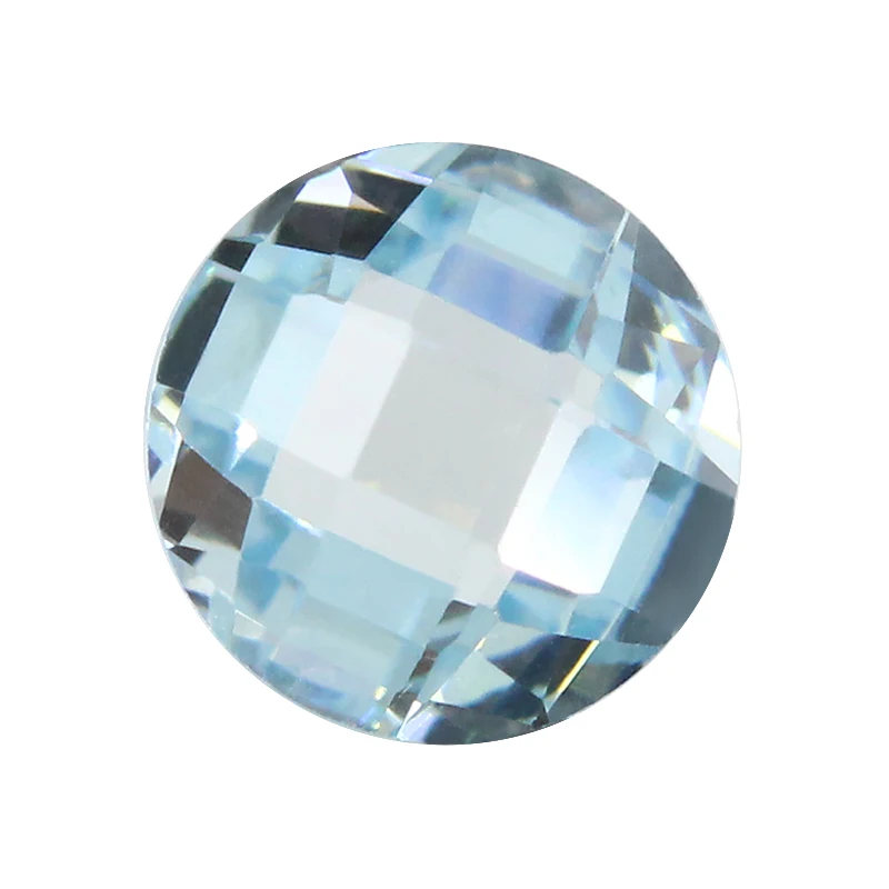 Wholesale Colored 3mm-8mm Round Double Checkerboard Cut Cubic Zirconia Bulk White Garnet Pink CZ Synthetic Gemstones
