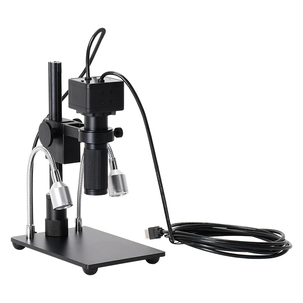 5MP USB Microscope Camera HY-500B FHD Digital Electronic Industrial Camera with 150X C-Mount Lens for Phone Repair PCB Soldering