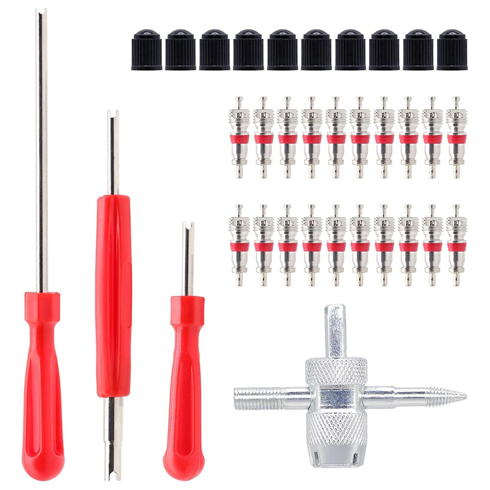 

1Set Tire Core Removers Assorted Color Professional Valve Installer Tool Kit for Car Bike Truck Electric Vehicle Tire Valve