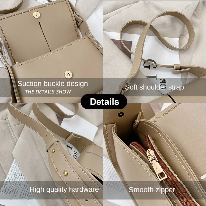 Bag Set Handmade Hand Sewing Material DIY Shoulder Strap Bag Kit Making Kit Hand sewing pocket Leather Craft Crossbody Bag