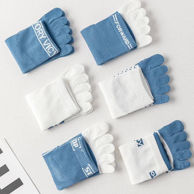 

Five Finger Socks Autumn Thin Middle Socks Sweat Absorbing Men's Short Socks Spring Autumn minimalist Comfort Split Toe Socks