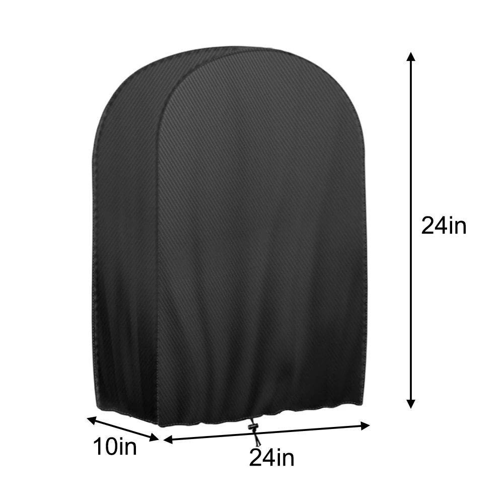 600D Oxford Garden Hose Reel Cart Cover Black For 4 Wheel Water Pipe Holder Outdoor Rain Sun Snow Protective Bag