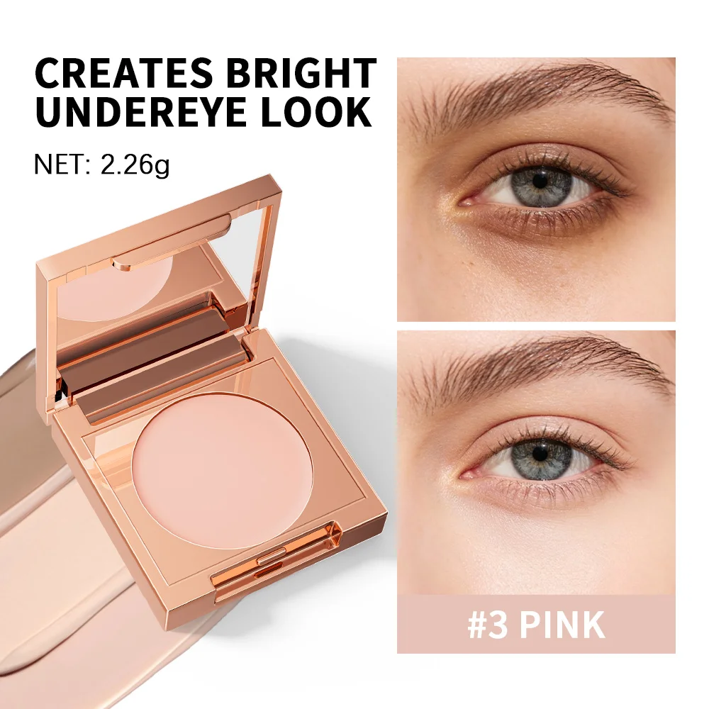 CC Full Coverage Undereye Color Corrector Matte Waterproof Nourishing Full Coverage Pressed Powder Foundation mit Puff-Make-up