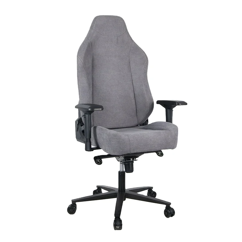 Factory Direct 2026 Factory Price Custom Grey Ergonomic Swivel Gamer Chair Fabric Adjustable Computer Gaming Chair Silla De Jueg
