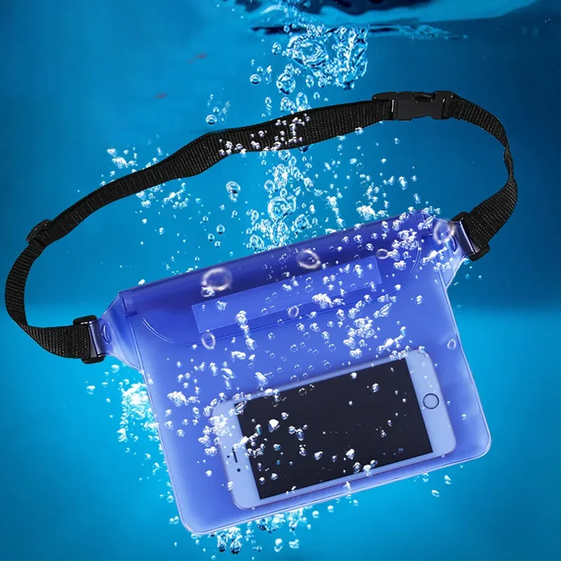 Waterproof Swimming Diving Bag PVC Beach Drifting Diving Waist Pack Shoulder Bag Underwater Mobile Phone Case Outdoor Dry Bag