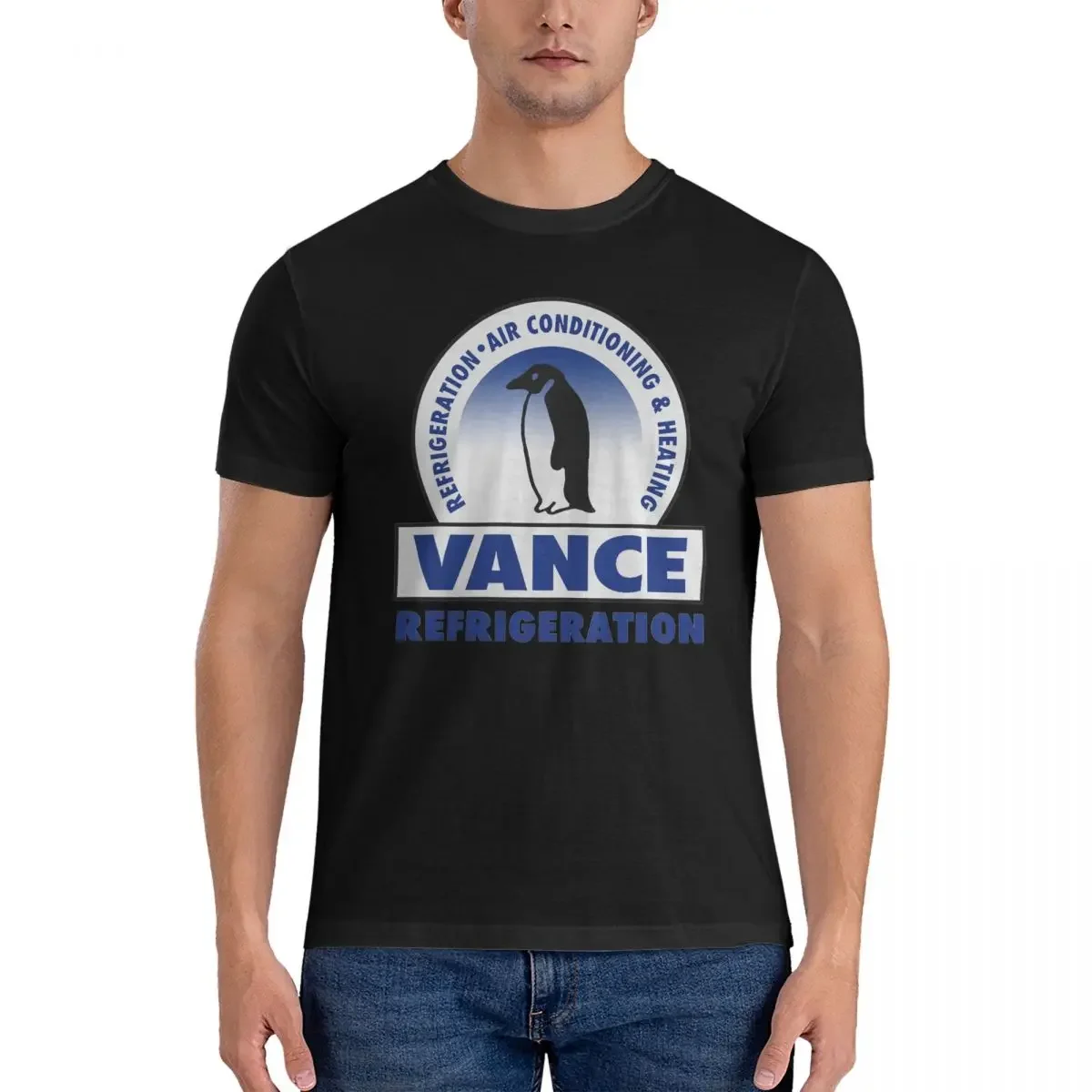 Vance Refrigeration T-Shirt for Men Cotton Oversized T Shirts Men's Short Sleeve Crew Neck Summer Clothes Tops S-6XL