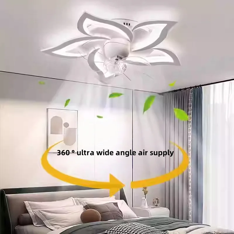 

2025 New LED Fan Light Bedroom Modern Simple Living Room Household Ceiling Fan Light Nordic Restaurant Lighting