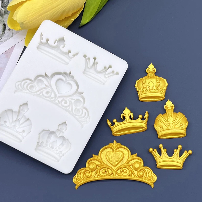 Crown Silicone Sugarcraft Mold Cookie Cupcake Chocolate Baking Mold Fondant Cake Decorating Tools