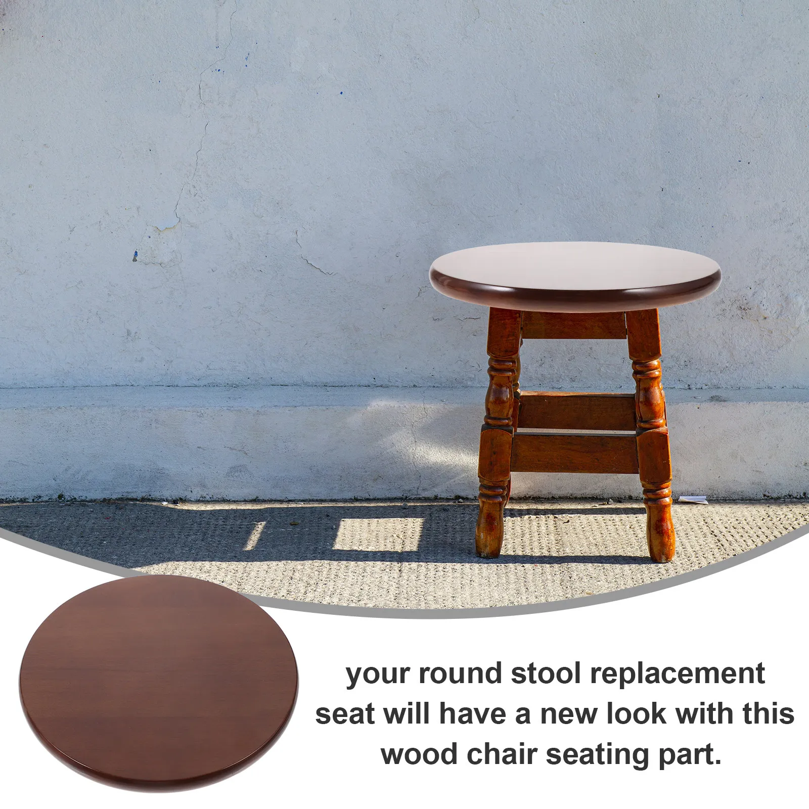 

Wooden Stool Round Seat Rubberwood Panel Replacement Chair Seating Part Bar Stool Seat Repair Accessory Round Chair Seating