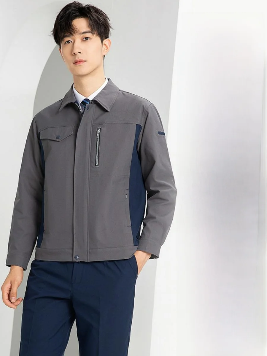 Picture 4: Men's Work Uniform Set Spring Autumn Anti-Static Dustproof Electronic Industry Workwear Protective Clothing Upper Body