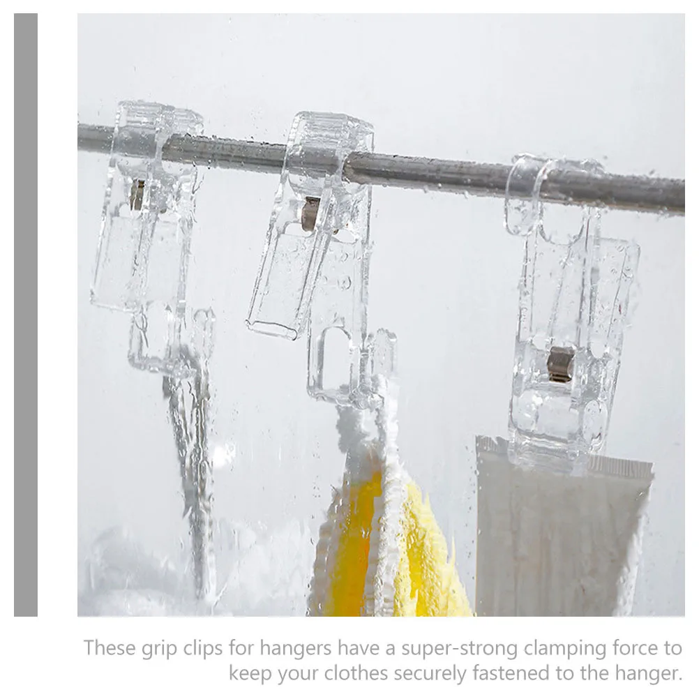 

8Pcs Windproof Clothes Clamps Heavy Duty Plastic Laundry Clips for Hanging Pants Skirts Ties Scarves Outdoor Indoor Drying