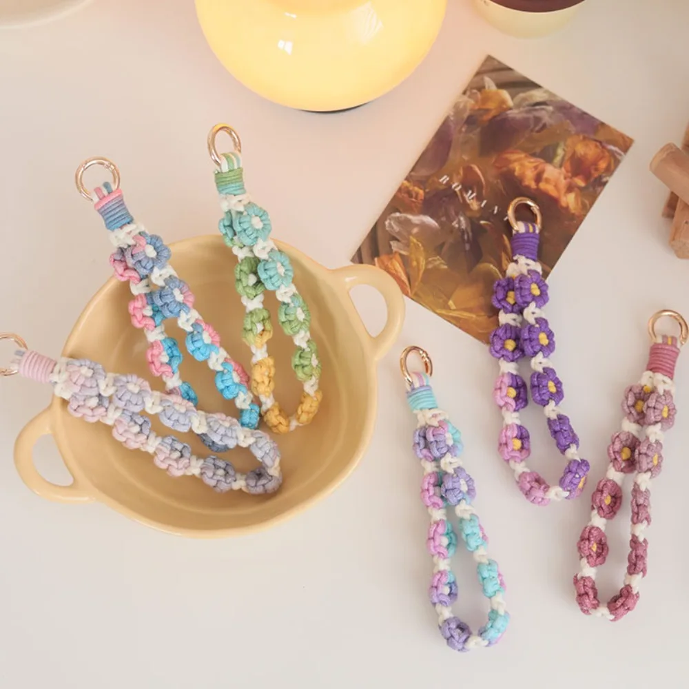 

Cellphone Strap Lanyard Gradient Color Boho Phone Case Rope Phone Wristband Keyring Wrist Lanyard Bracelet DIY Craft Accessories