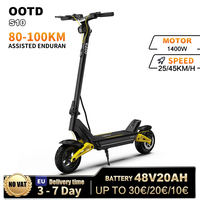 Electric Scooter OOTD S10 10inch Bluetooth Link APP 1400W 48V 20AH 55 KM/H Max Mileage 70km light Scooter Dual Suspension