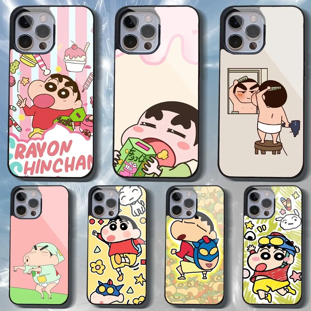 C-crayon S-shin-chan-csc Phone Case For IPhone 16 15 14 13 Pro Max 11 12 Mini Alex Mirror For Magsafe Wireless Charging Cover