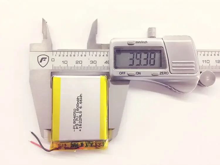 Nuevo Marrón 804050   Batería de polímero de litio de 3,7 V que carga la célula de iones de litio recargable del núcleo 1800 mAh buena A