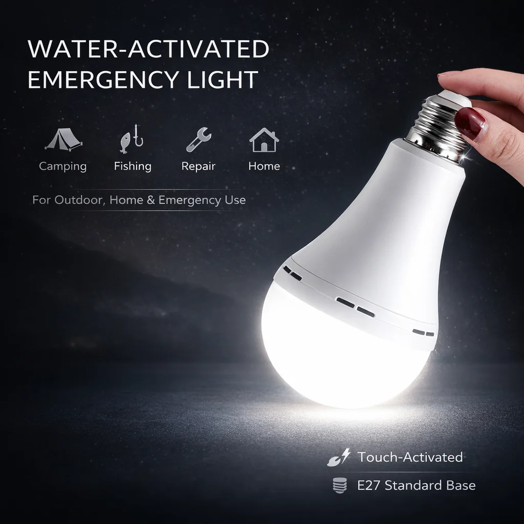 7W 9W 12W 15W LED Emergency Light Bulb Rechargeable Energy Saving Lamp for Home Power Outage Backup Portable Handheld Light