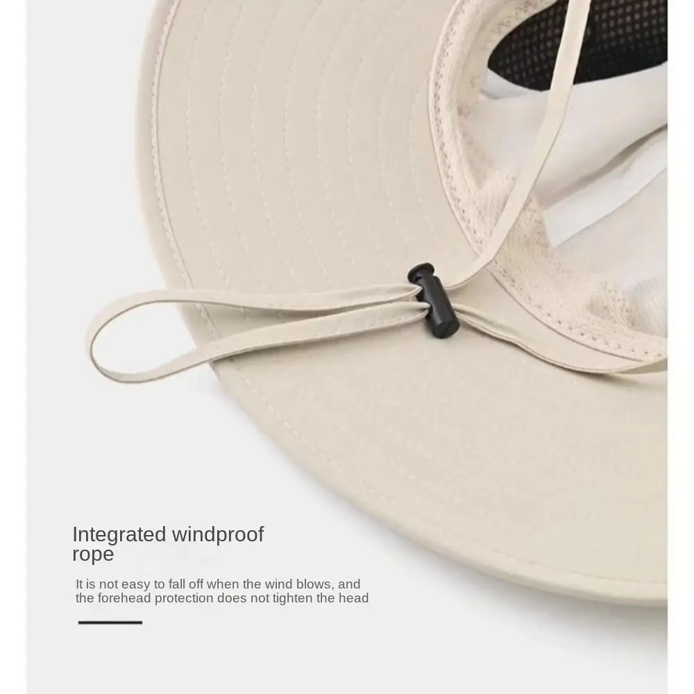 

Summer UV Protection Sunshade Sun Hat Wide Brim Breathable Shade Hat Detachable Waterproof Bucket Hat Men Women