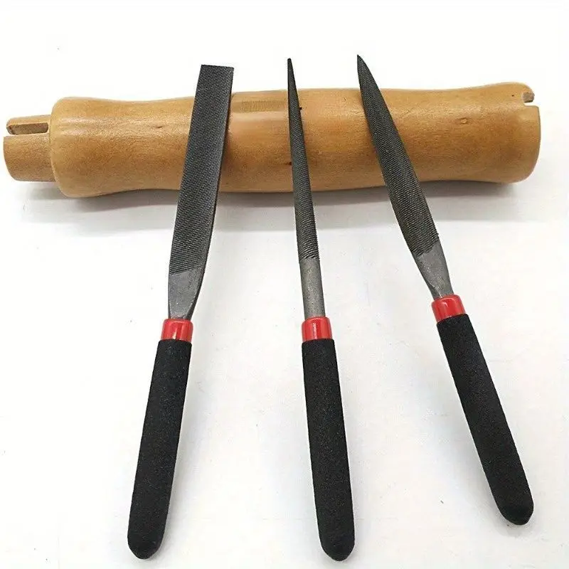 Mini Fine Tooth Hand File Set Flat Half Round Precision Wood Metal Plastic Polishing Grinding DIY Craft Repair Hand Tools
