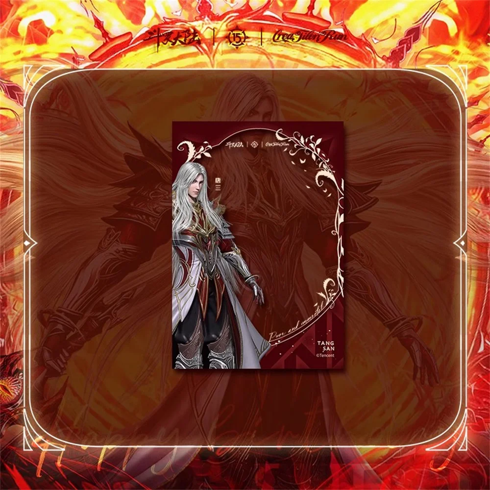 الرسوم المتحركة الرسمية أرض المحاربين تانغ سان سلسلة عيد ميلاد ترانسكارد الليزر تذكرة الاكريليك حامل حلية هدية أصلية