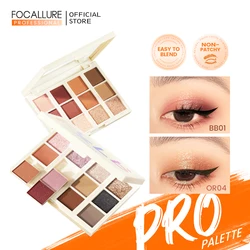 FOCALLURE-Palette de fards à barrage 256, poudre d'ombre à barrage, maquillage cosmétique, doux, lisse, brillant, longue durée, paillettes, pigment élevé