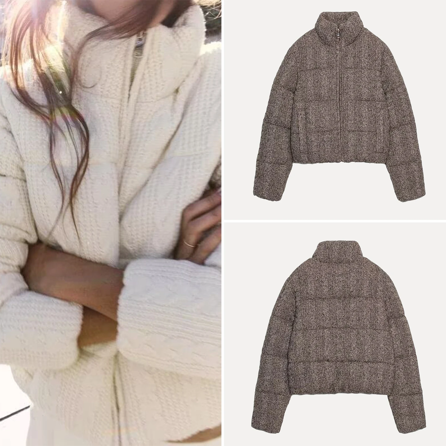 

Повседневная вязаная хлопковая женская куртка Sle Faionable Manner, новинка осени 202, Z, свободная посадка для поездок на работу, длинная свеч-пу...