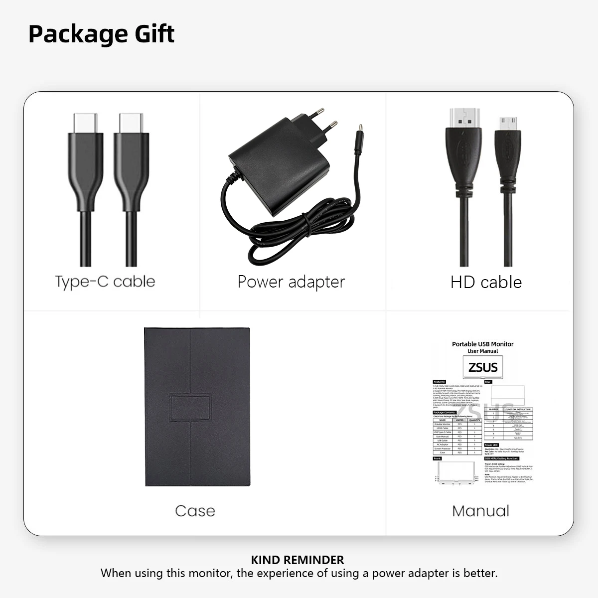 ZSUS 3840*2160 13 بوصة 4K شاشة محمولة 60HZ لأجهزة الكمبيوتر المحمول XBox PS4/5 التبديل صندوق التلفزيون هاتف محمول الكمبيوتر تمديد المحمول