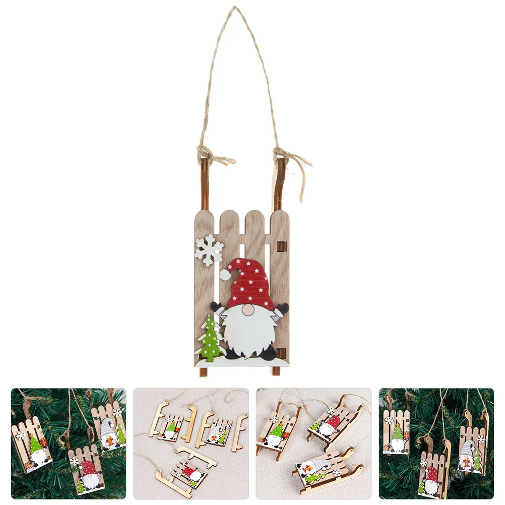 

DIY Christmas Decoration Sleigh Hanging Pendant Handmade Ornament Miniature Sled