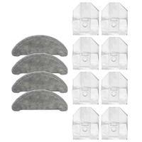 12Pcs For Roidmi EVE Plus Robot Vacuum Cleaner Dust Bag Mop Cloth Cleaning Cloth Replacement Accessories Parts