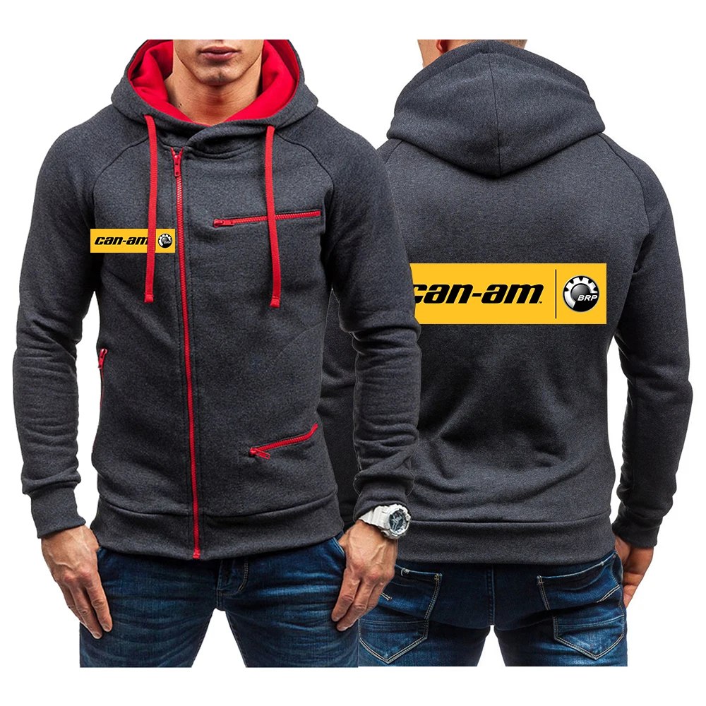 

Can Am Spyder Motorcycles Men's New Long Sleeves Hoodies Warm Printing Hooded Sweatshirt Coat Jacket Outwear Casual Zip Up Tops