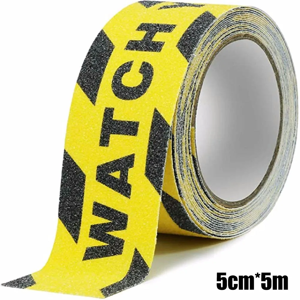 5*5CM Tape Step Watch Your Sign Slip Floor Anti Caution Sticker Wet Abrasive Stickers Non Safety Decals Stair Steps