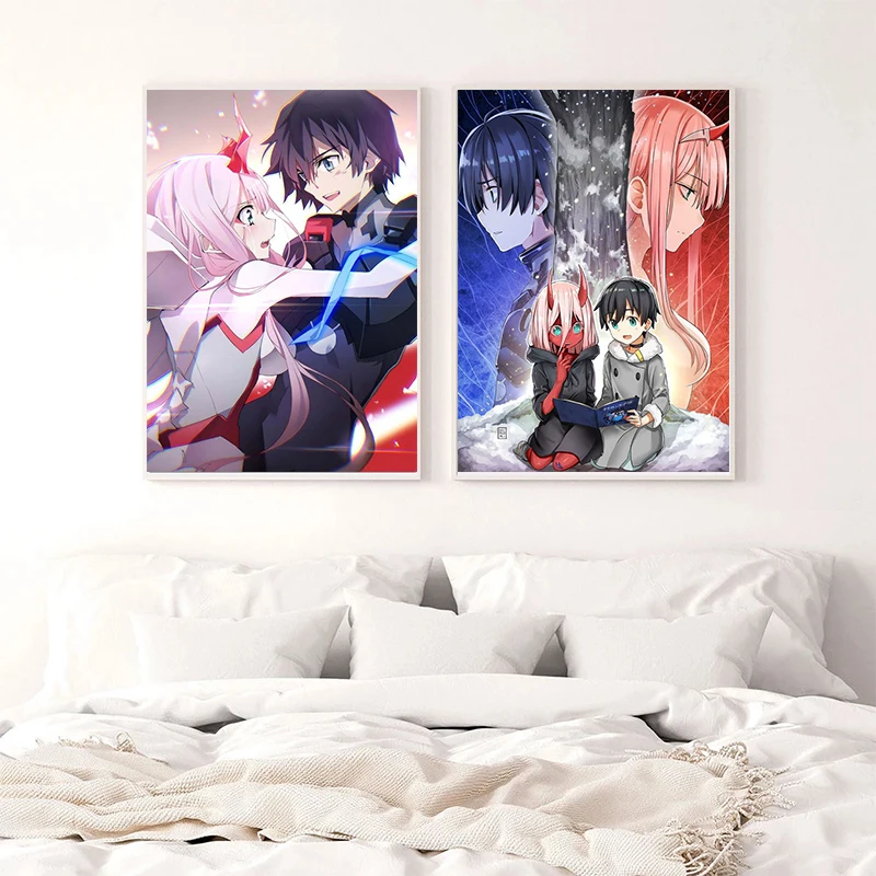 Japan Anime DARLING In The FRANXX Posters Cartoon 002 Decor Wall Art Canvas Painting Picture Printed Room Home Decoration Poster