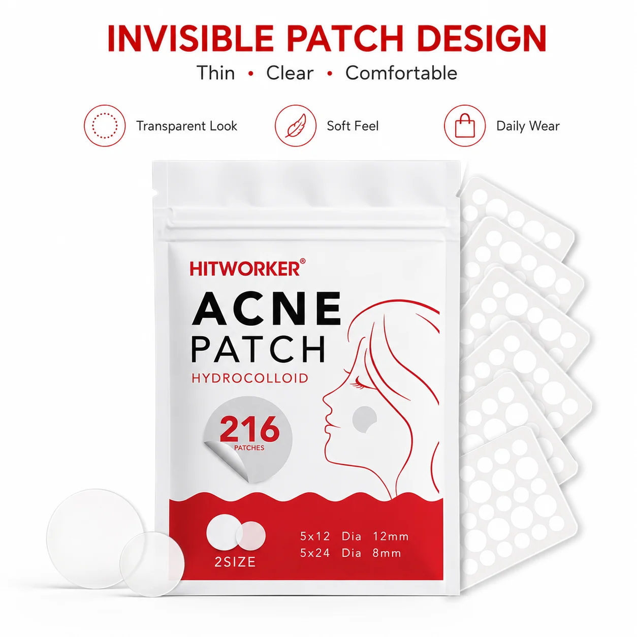 216 patchs hydrocolloïdes pour - Hydrocolloid Acne Patch avis et prix