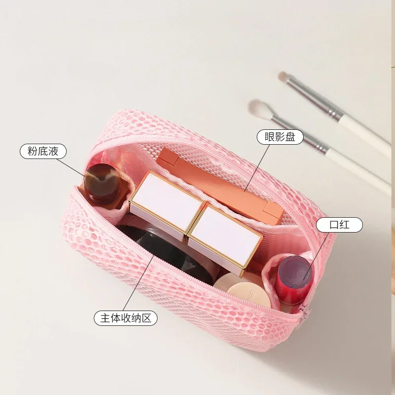 Nylon Transparent Mesh Storage Coin Money Card Lipstick Bag Mini Coin Purse Coin Bag Small Item Bag Cosmetic Case Women