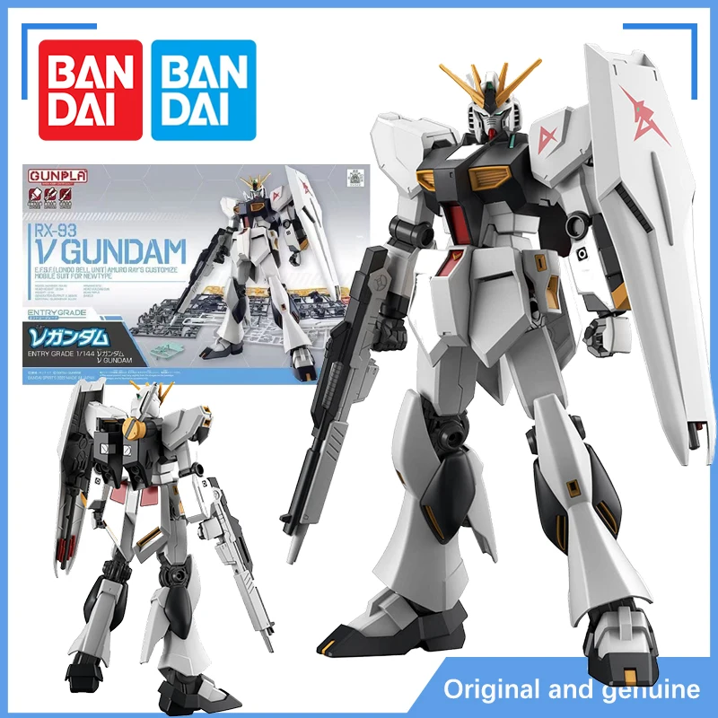 

Spot Bandai Genuine Gundam Model Kit Аниме Фигурка EG 1/144 RX-93 V Gundam Collection Gunpla Аниме Фигурка Игрушки для детей