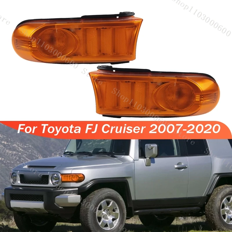 

For Toyota FJ Cruiser 2007-2020 Front Bumper Fog Light Daytime Running Lamp Signal Light Corner Lamp Without Bulbs Fog Lamp