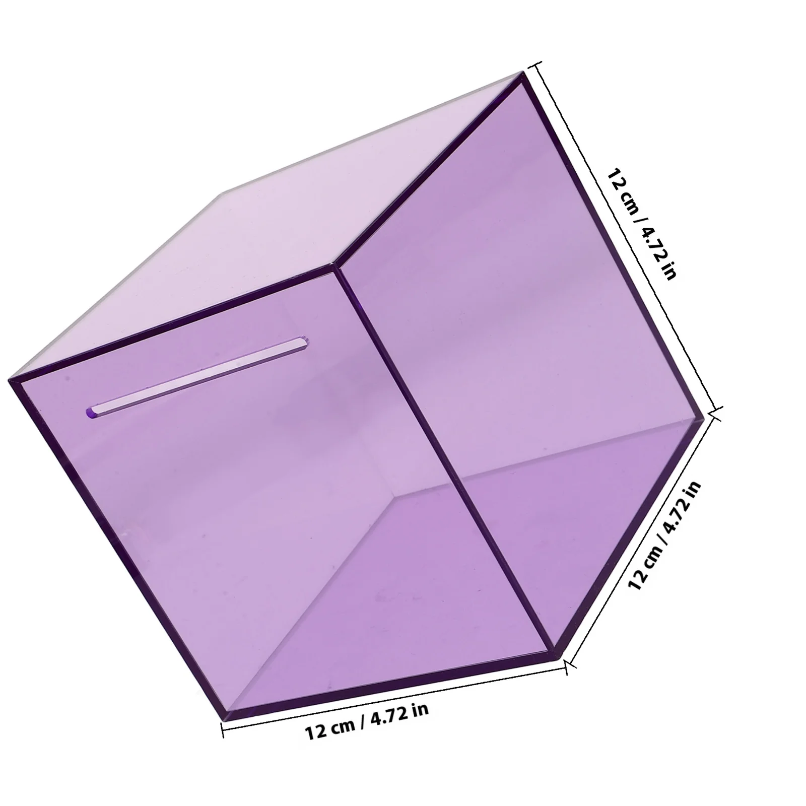 جرة المال صندوق توفير أكريليك شفاف سعة كبيرة في اتجاه واحد، تصميم شفاف، طراز حديث وبسيط #4