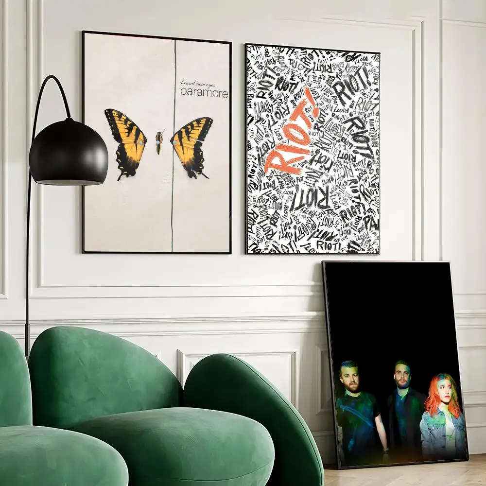 Pop Band P_Paramore Album Poster Waterproof Wall Art Sticker for Home Bar Decoration, Self-Adhesive Room Wall Decor Mural