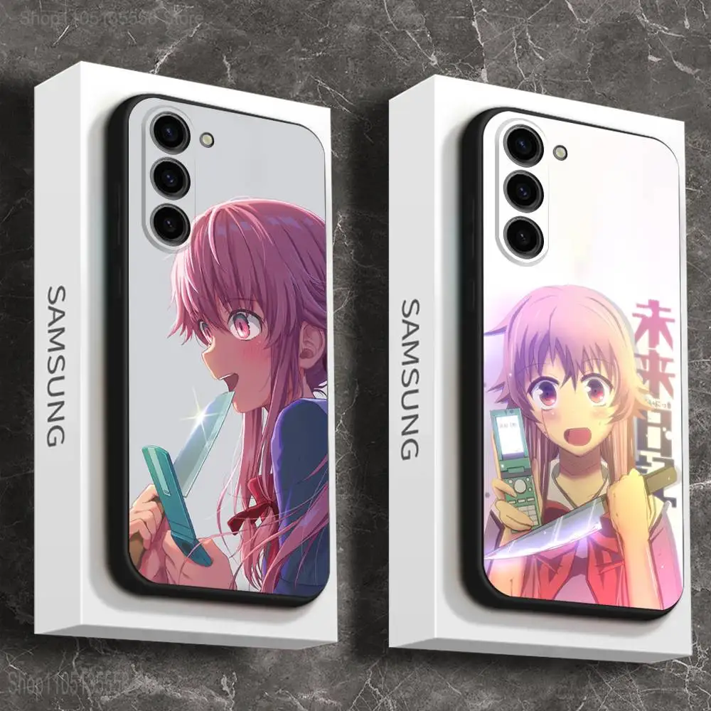 

Mirai Nikki Gasai Yuno Anime Phone Case For Samsung Galaxy A 73,72,51,53,52,71,22,5G,Note,J7,8,9 Soft Black Cover