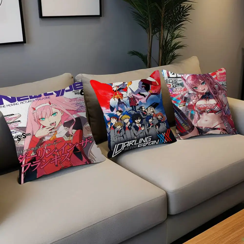 فرانكس صفر اثنين 002 أنيمي وسادة الهدايا أثاث المكاتب المنزلية غرفة نوم أريكة غطاء وسادة السيارة 45x45 سنتيمتر #2