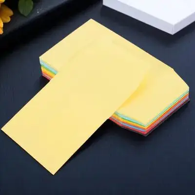 50pcs Colored Small Envelopes For Coin Storage Money Saving Budgeting Stationery Paper Envelope Gift Card Holder Writing Cover
