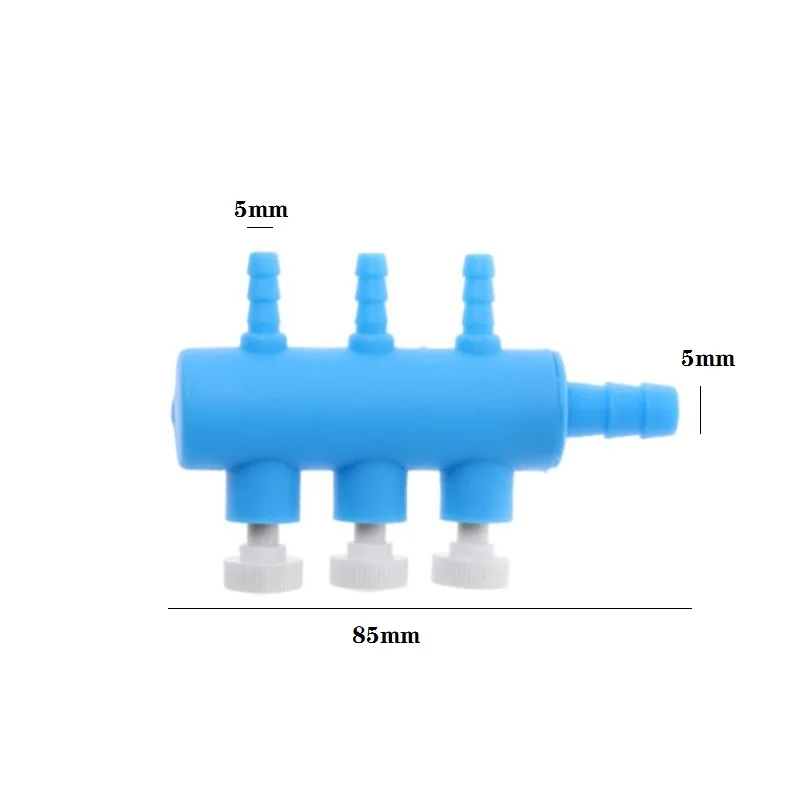 Aquarium Luftpumpe Schlauch Splitter Luftverteiler Einstellbare Tracheal Shunt Einlochmontage Sauerstoff Booster Pumpe Adapter Zubehör – Detail 2