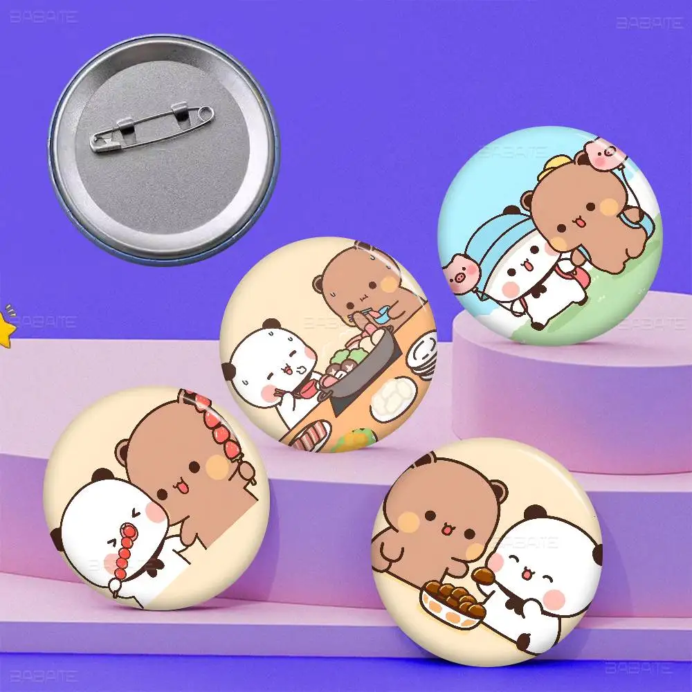 Cute Character B-Bubu And D-Dudu Soft Button Pin Bright Printed Icon Gift For Friends Badge Collar Brooch Lapel Pin Metal