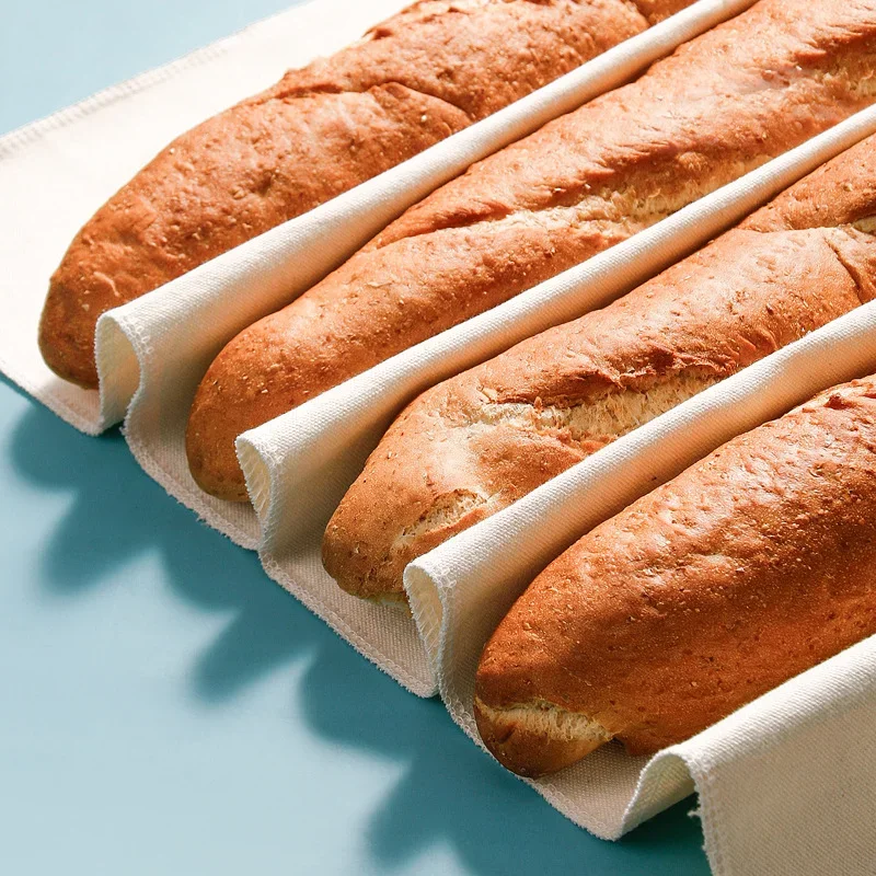 Profesyonel fırıncılar hamur Couche - 100% saf pamuk pasta prova bez pişirme için fransız ekmek Baguettes Loafs