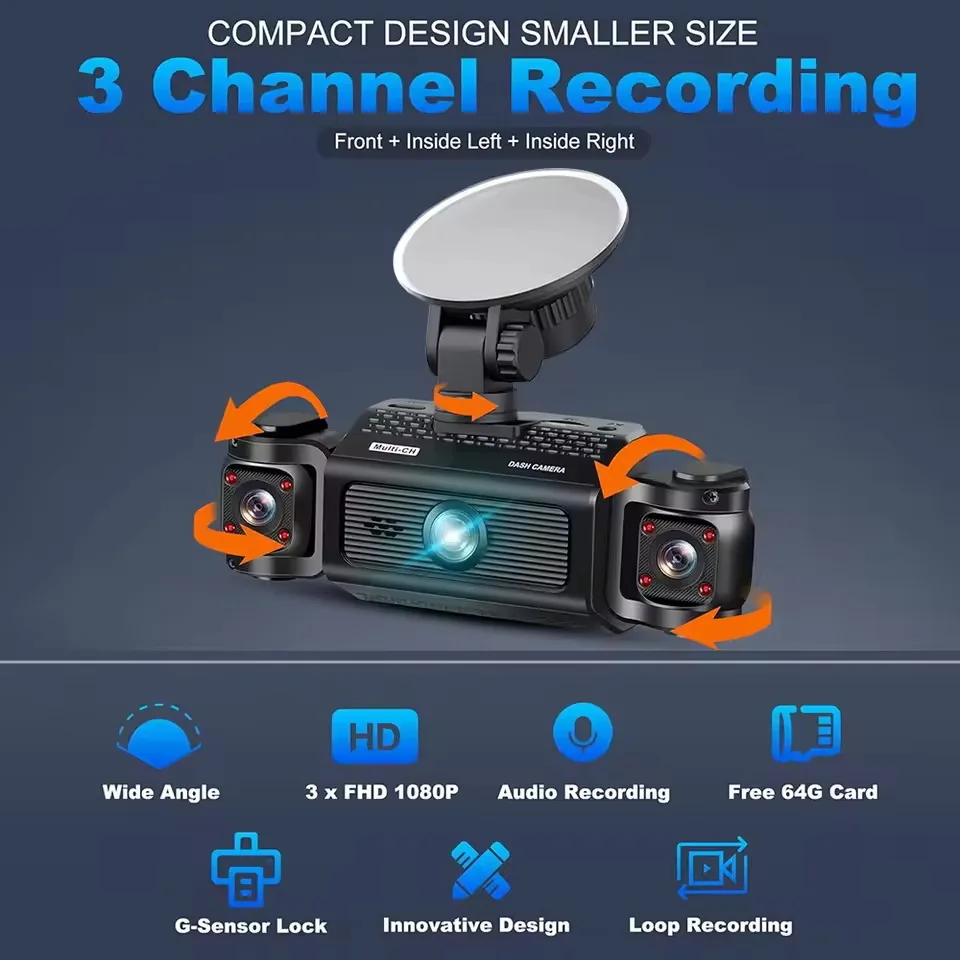 

Автомобильный видеорегистратор 1080P, четырехкамерный HD-регистратор с ночным видением, совместимый со всеми моделями автомобилей