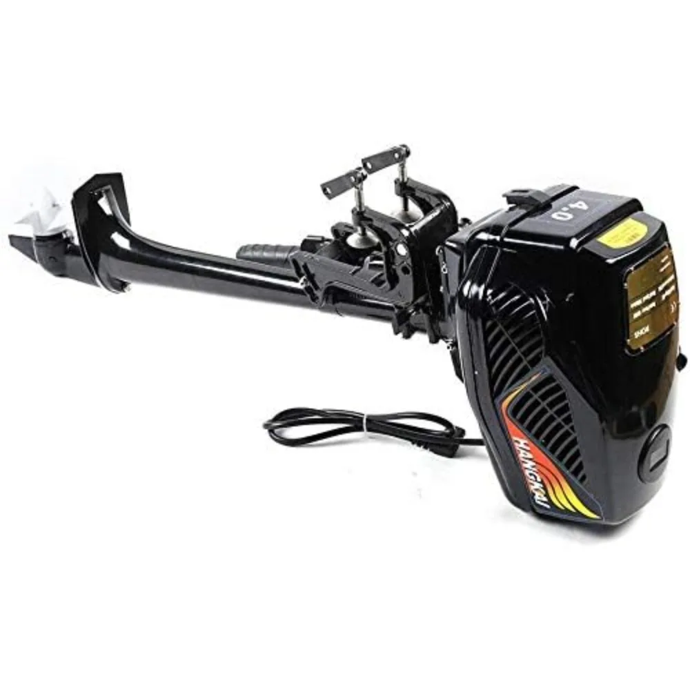 Motor de popa elétrico marinho, motor de popa mar barco pesca (motor de popa elétrico 4hp 48v 1000w eixo longo)