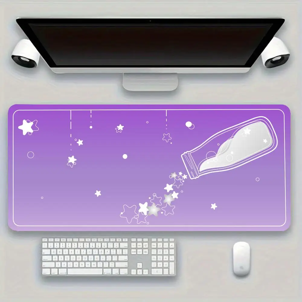 Mouse Pads Game Card Pad For Games Cute Drift Bottle Star Art Pattern Large Size Office Desktop Bedroom Learning Laptop Pad