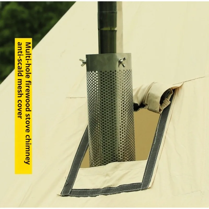 Chimney Anti-scald Mesh Cover Stainless Steel Multihole Heat Insulation Pipe Multifunctional Outdoor Camp Cooking Supplies