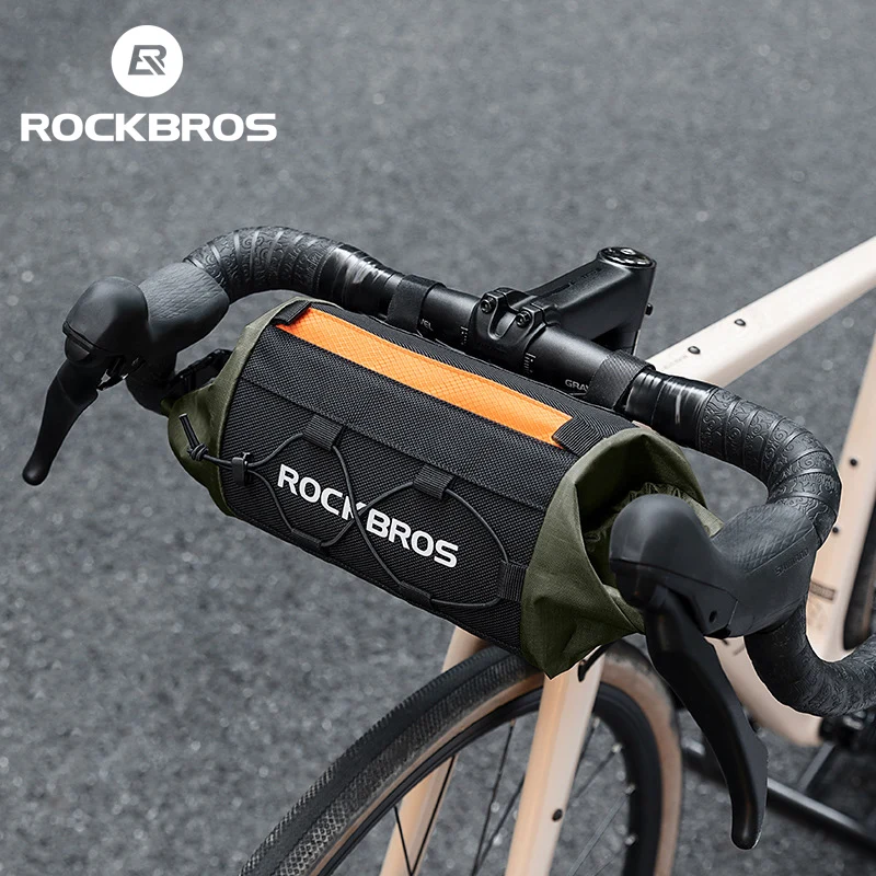 ROCKBROS Bicycle Handlebar Bag 2.4L Portable Rainproof Cycling Bag Road Mountain Bike Bag Shoulder Bags MTB Bicycle Accessories